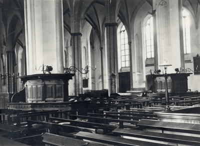 206915 Interieur van de Buurkerk te Utrecht.